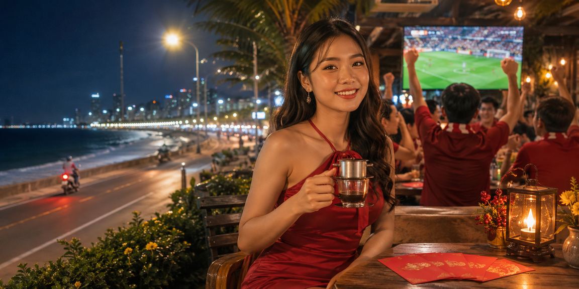 Người dùng tại Phan Thiết nhận phong bì đỏ thưởng khuyến mãi và kiểm tra giao dịch trên điện thoại